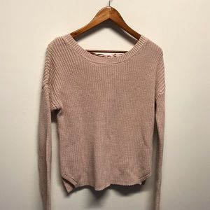 🌸Garage baby pink, criss cross back sweater